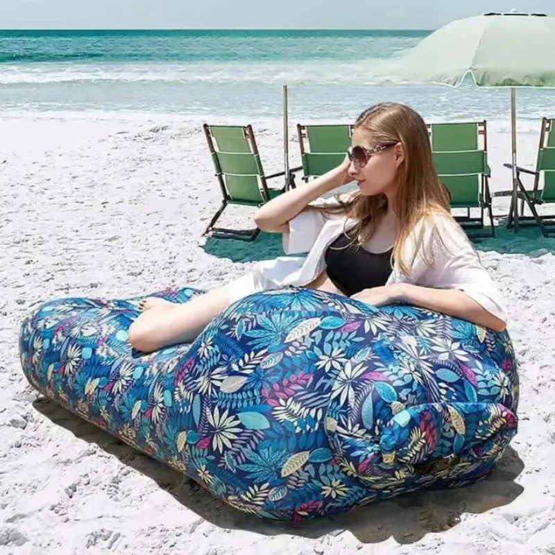 

Надувной диван для кемпинга, пикника, влагостойкий обеденный перерыв, одиночный надувной матрас для отдыха, портативный спальный матрас для лагеря на открытом воздухе