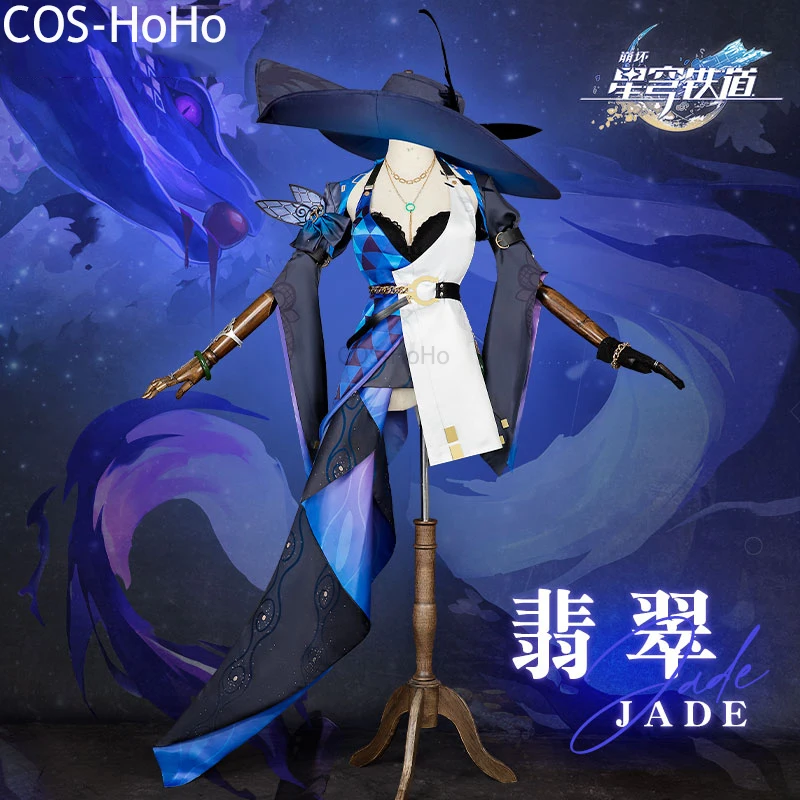 Cos-Hoho Honkai: Star Rail Jade Game Suit Prachtige Jurk Uniform Cosplay Kostuum Halloween Carnaval Party Rollenspel Outfit Vrouwen