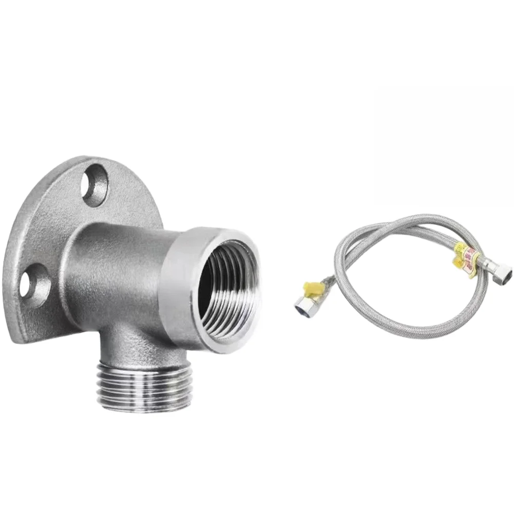 Stainless Steel Faucet Bracket for Wall Mounting Compatible with 4 Inch For Taps and Valves Use in Laundry or Utility Areas