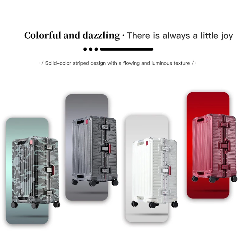 Valigia Valigia da viaggio con manico largo da uomo 20 24 26 Bagaglio a mano da donna Trolley con telaio in alluminio per PC