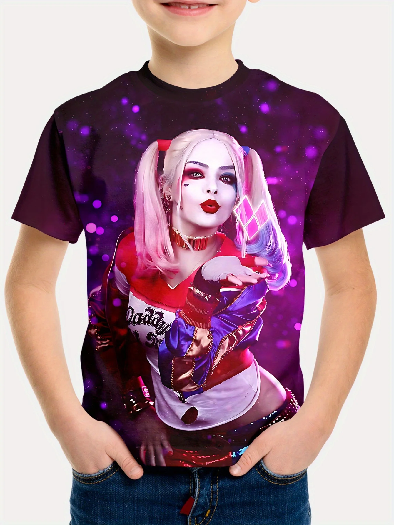 

Hot Movie Cartoon 3D Print Youngsters T-Shirt Casual Comfort Round Neck Short Sleeve Perfect for Boys and Girls' Vacation Tops