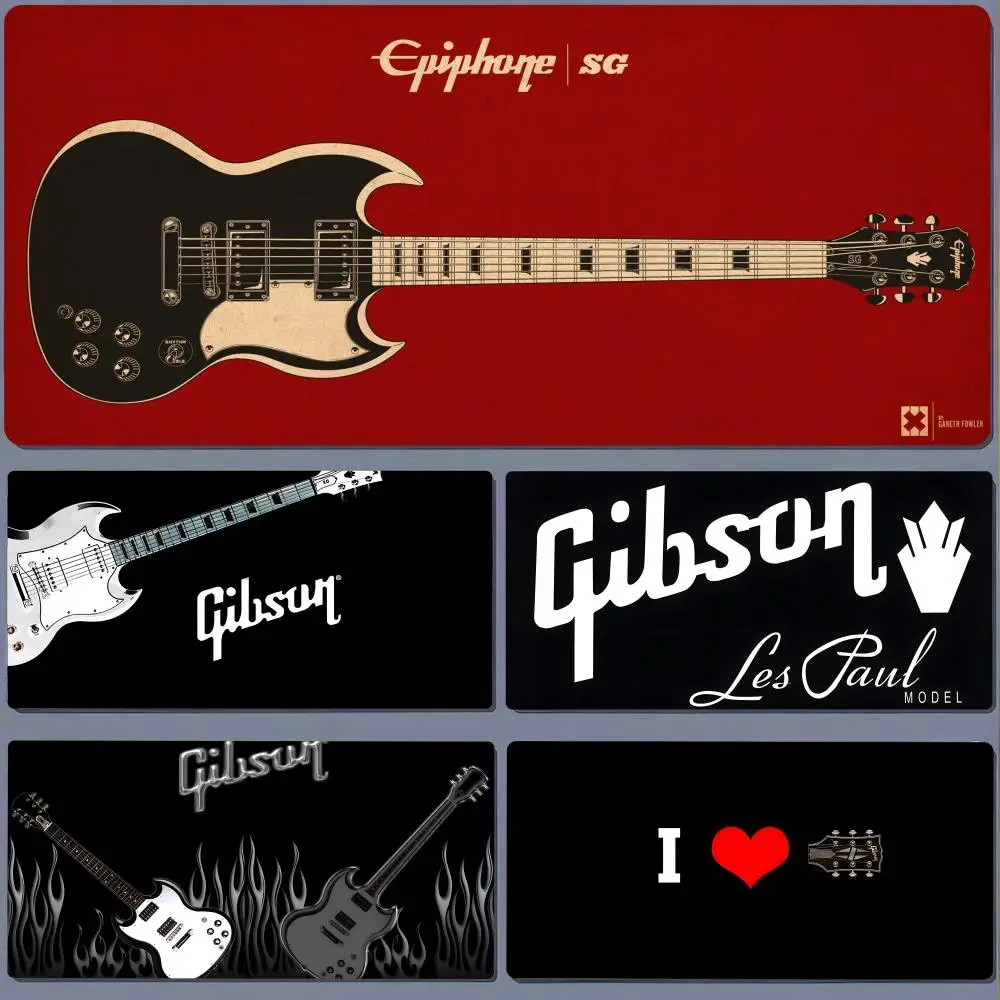 

guitar brand gibson Mouse Pad Gaming Laptops Mousepad Gamer Keyboard Mat Desk Protector Anime Cartoon Mouse Pads
