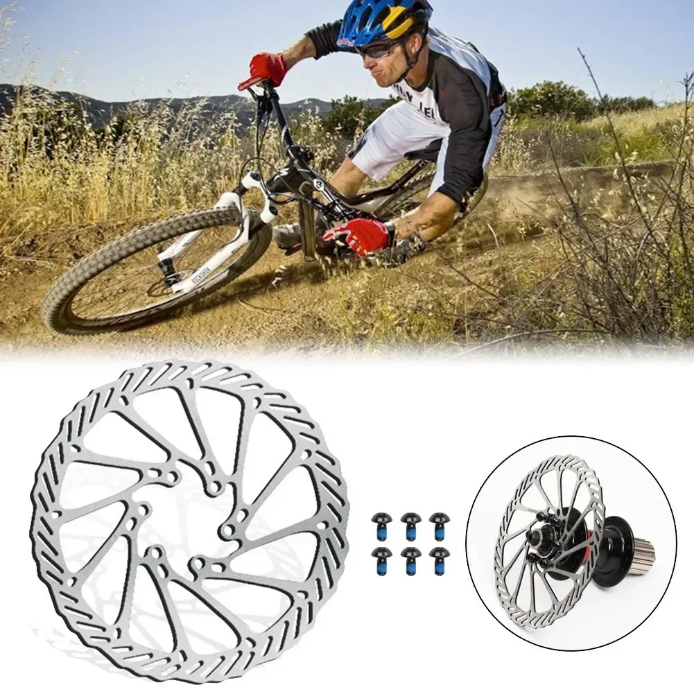 Good High Quality Nice Portable Pratical Brake Disc GS1 Metal Mountain Bike Silver With 6 Bolts 160/180mm 160mm/180mm