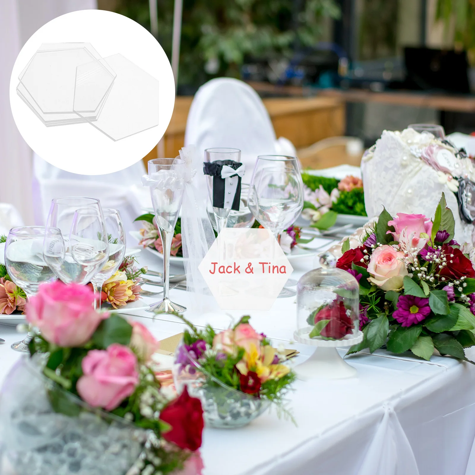 

5Pcs Acrylic Table Number Card Smooth Surface Portable Lightweight Ideal for Business Trips Outdoor Activities