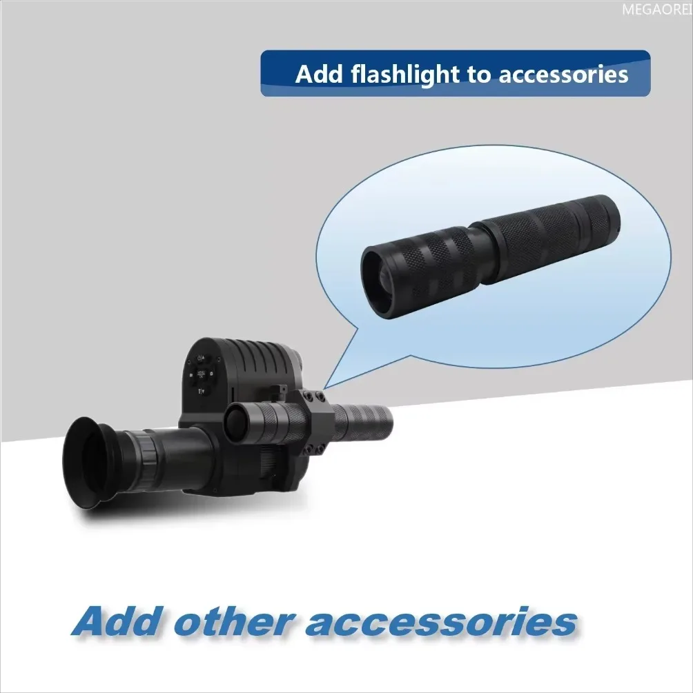 

HuntCameraNEW Megaorei Hunting Camera Rear Sight Add On Attachment 1080p HD 4X Digital Zoom Monocular Travel Night Vision ScopeN