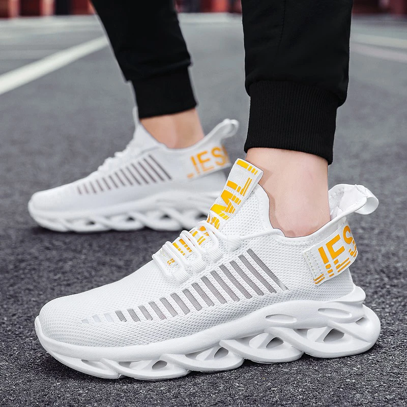 YRZL Men Shoes Sport Comfortable Sneakers Breathable Couple Running Shoes Women Tenis Sports Shoe White Walking Man Sneakers image 2