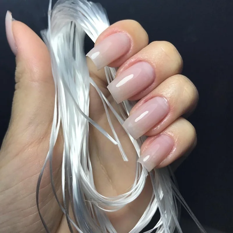 Fiberglass Dicas Nail Art Extensão, DIY Gel UV, Branco Acrílico Formulários Unhas, Ferramentas Salão de Fibra Manicure francês, 1 m, 2 m, 5m