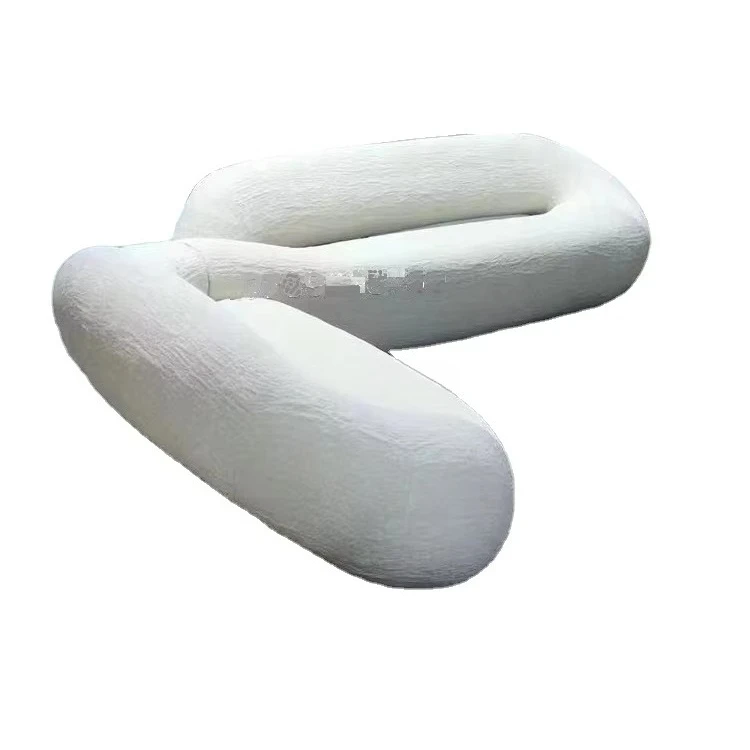 ^Modern Creative Designer L Angle Geometric Curve Winding Multi - Seat Enigma Curation Twist Living Room Sofas