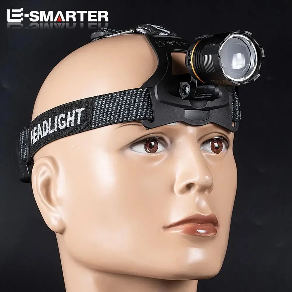 XHP90 الاستشعار العلوي عالية الطاقة LED كشافات مصباح يدوي قابل لإعادة الشحن المدمج في 18650 بطارية الصيد التخييم رئيس مصباح #5