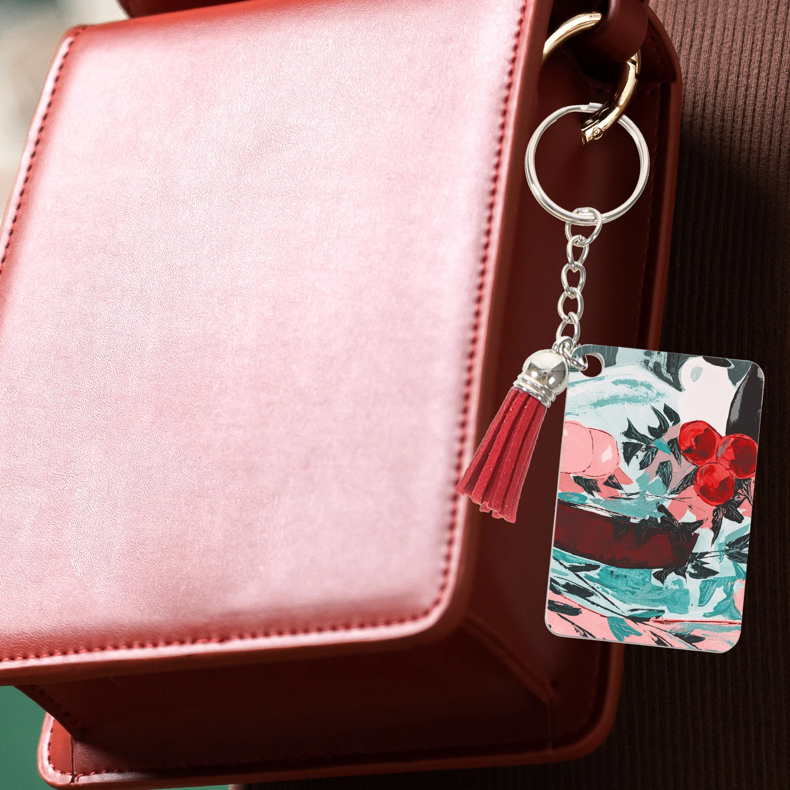 

20 Sets Key Chain Pendant Keychain Materials Sublimation Keychains Blank Decor Christmas Kit Heat Transfer Board