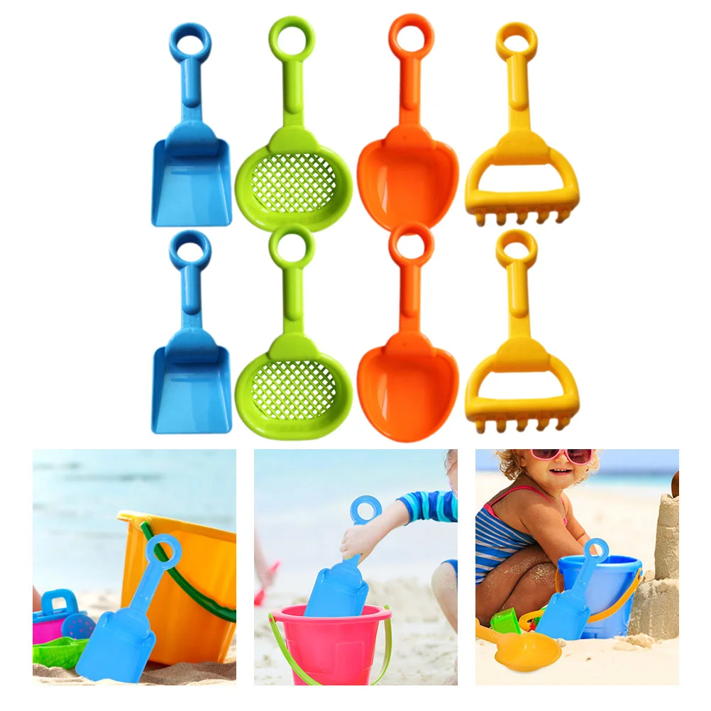 8 Pcs Beach Toy Kids Sand Toys Lightweight Outdoor Portable Shovels for Fun Children Digging Safe Heavy Duty Plastic