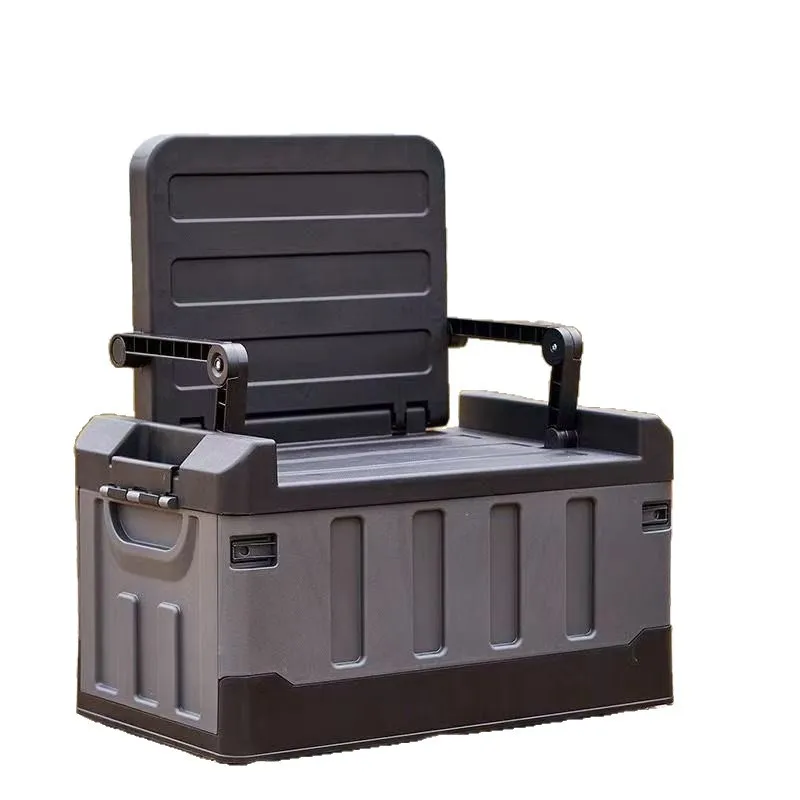 Car storage box can seat adults, trunk foldable storage box