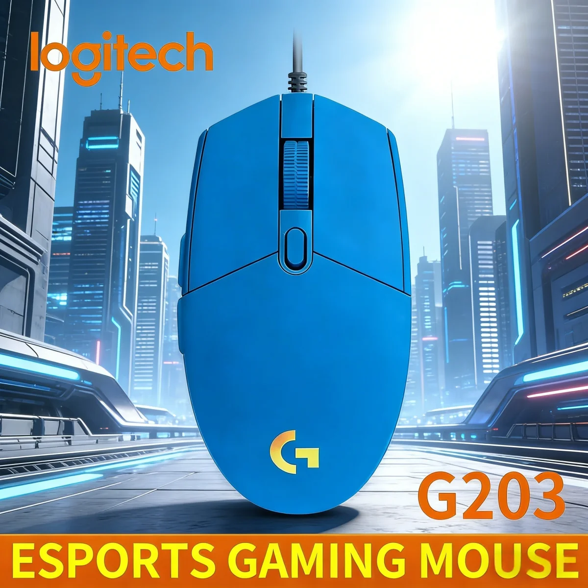

Проводная игровая мышь Logitech G203+MK200 — 8000 точек на дюйм, LIGHTSYNC RGB (16,8 миллионов цветов), 6 программируемых, подходит для геймеров