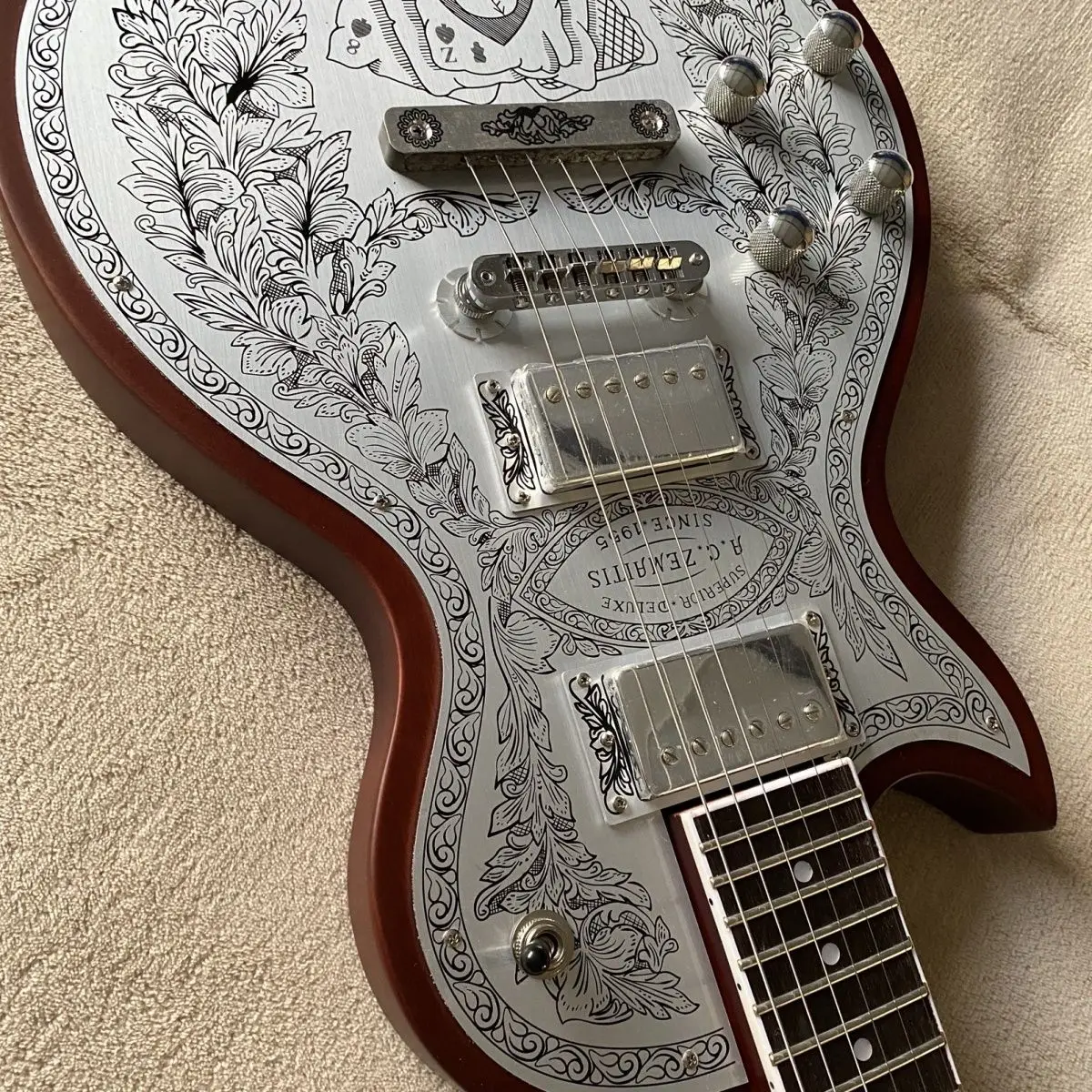 Left hand guitar matte aluminum plate exquisite  guitar, domestic guitar Musical Instruments in stock