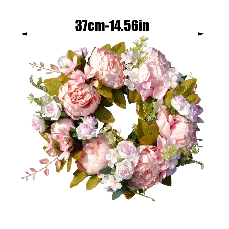 Artificial Garland Diy Wedding Decoration Flower Silk Peony Simulation Garland Door Decoration Christmas Wall Decoration Hanging