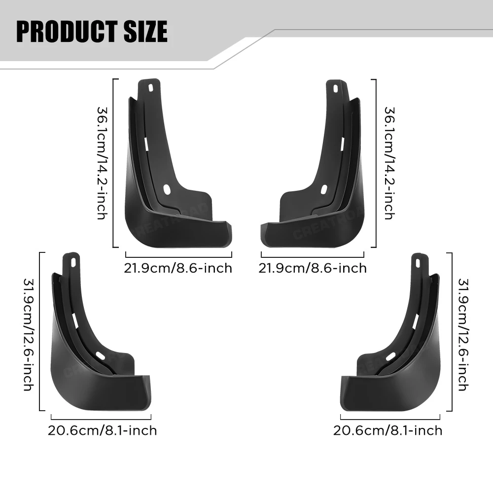 Custom Fit 4PCS Mud Flaps for Buick Envision S 2020 2021 2022 2023 No Drilling Splash Guards Mudguards Car Fender Accessories