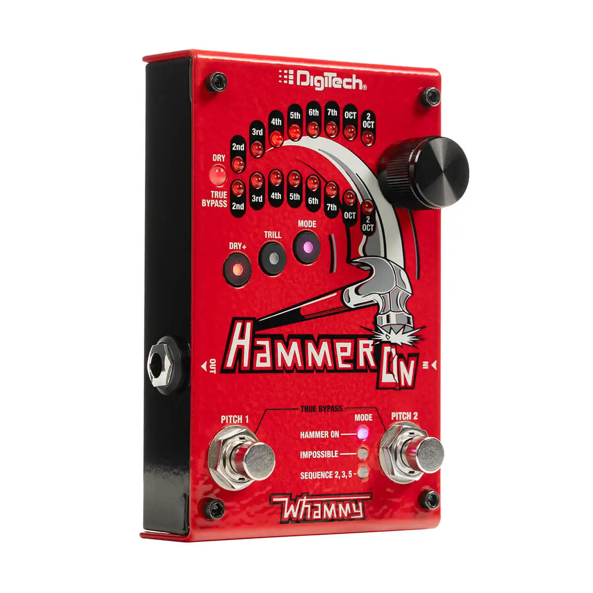 دواسة DIGITECH Hammer-On Whammy Style للجيتار والباس - Pitch Shift، Arpeggio، Detune، Harmony FX