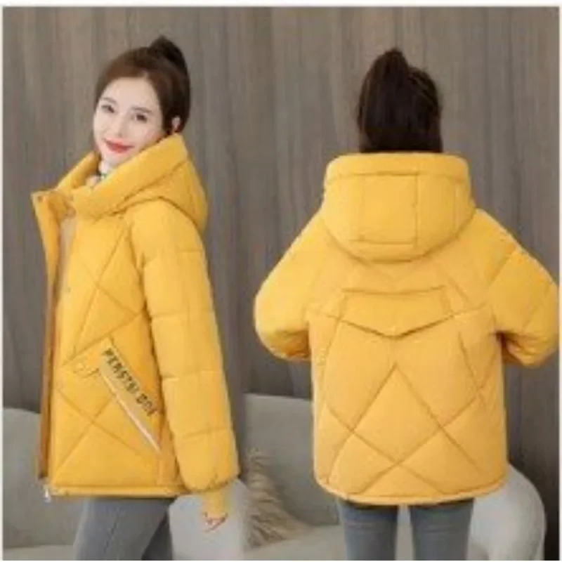 Women's Parkas Coat Concise Elegant 2020 New Hooded High Quality Loose Cotton Coat Regular Zipper Women Clothing Autumn Winter