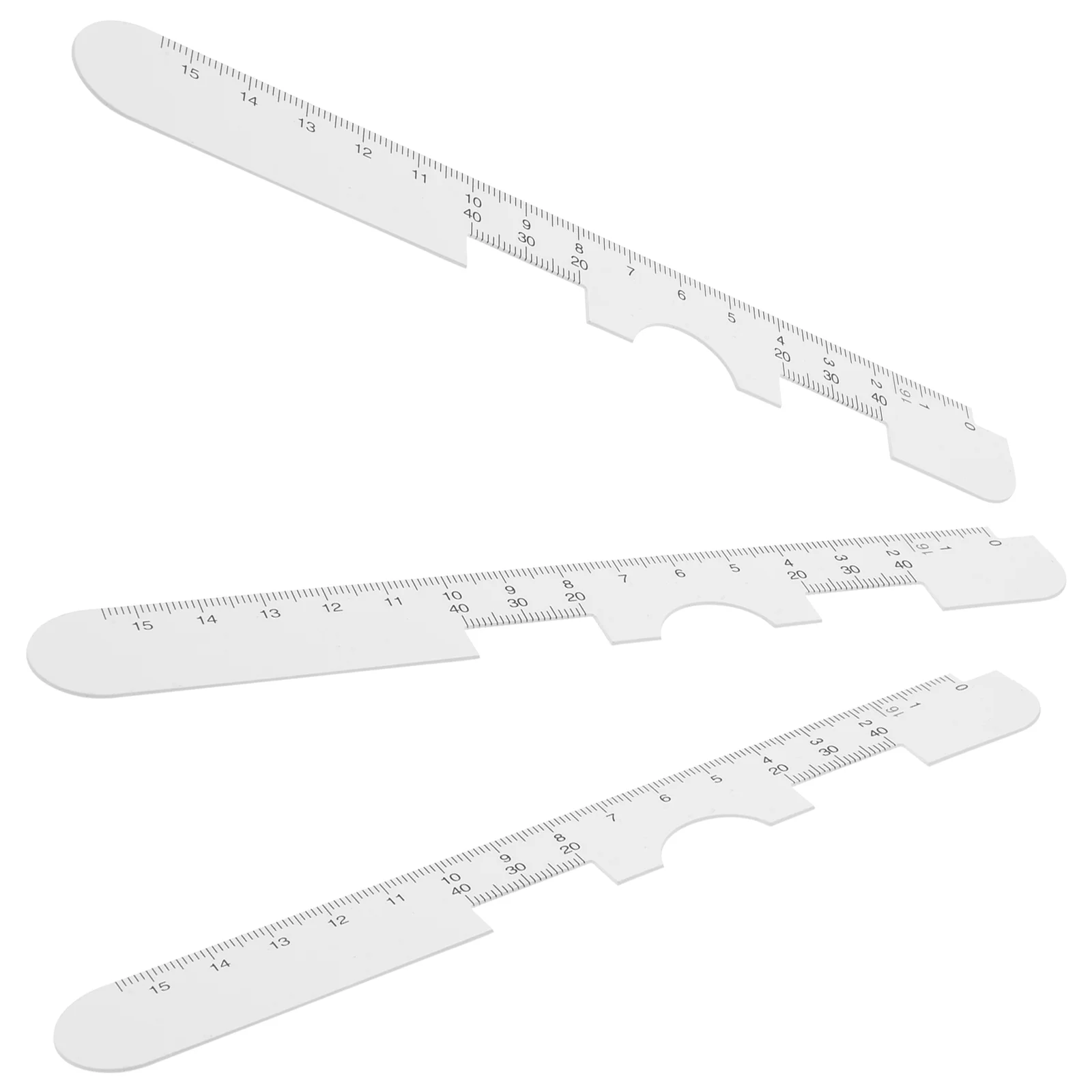 3 Pcs Pupil Distance Ruler Interpupillary Measurement Tool Optician Tools White Eyeglass Pressure Tester