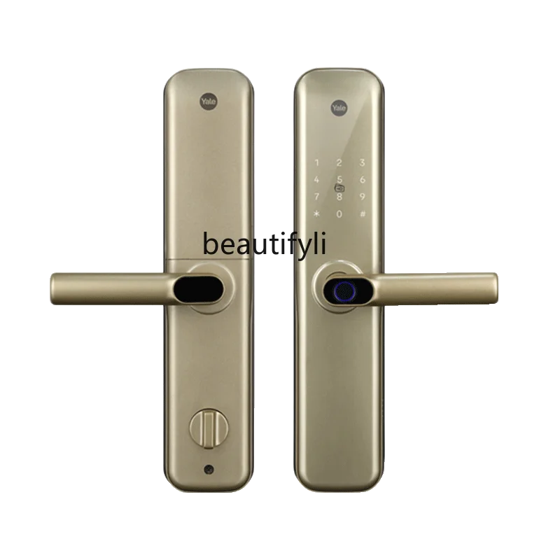 Fingerprint Lock Handle Household Anti-Theft Door Electronic   Office Entrance Password Lock Yale Smart Door Lock