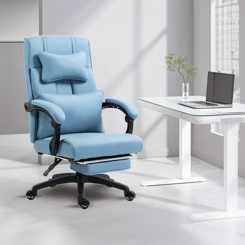 Executive Big and Tall with Footrest, Ergonomic Computer Chair Back Support, High  Home Office Desk Chair Comfy, Swivel