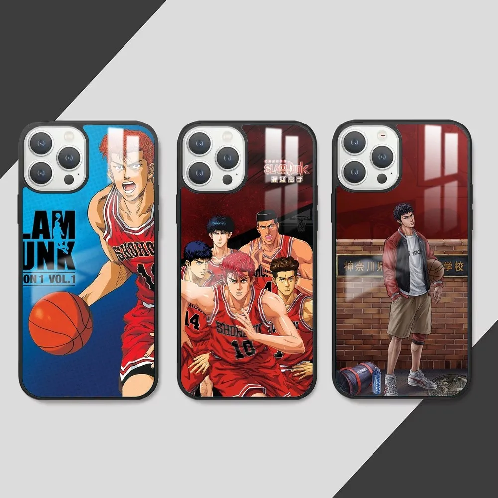 Anime S-Slam D-Dunk-K Phone Case For iPhone 16 15 14 13 12 11 Pro Max Plus Mini PC Fashion mirror phone case