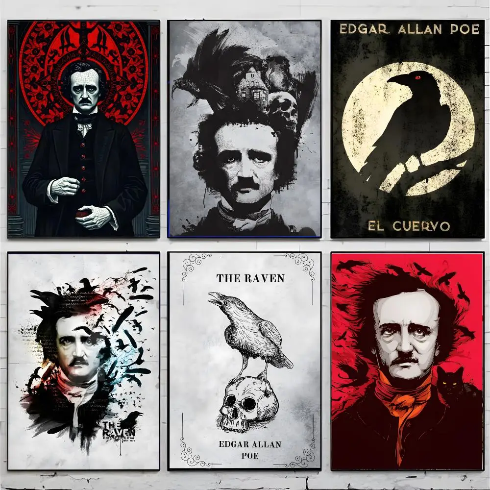 writer literature E-Edgar Allan Poe Poster Top-tier Indoor room Decor Art & Household Decoration Presents