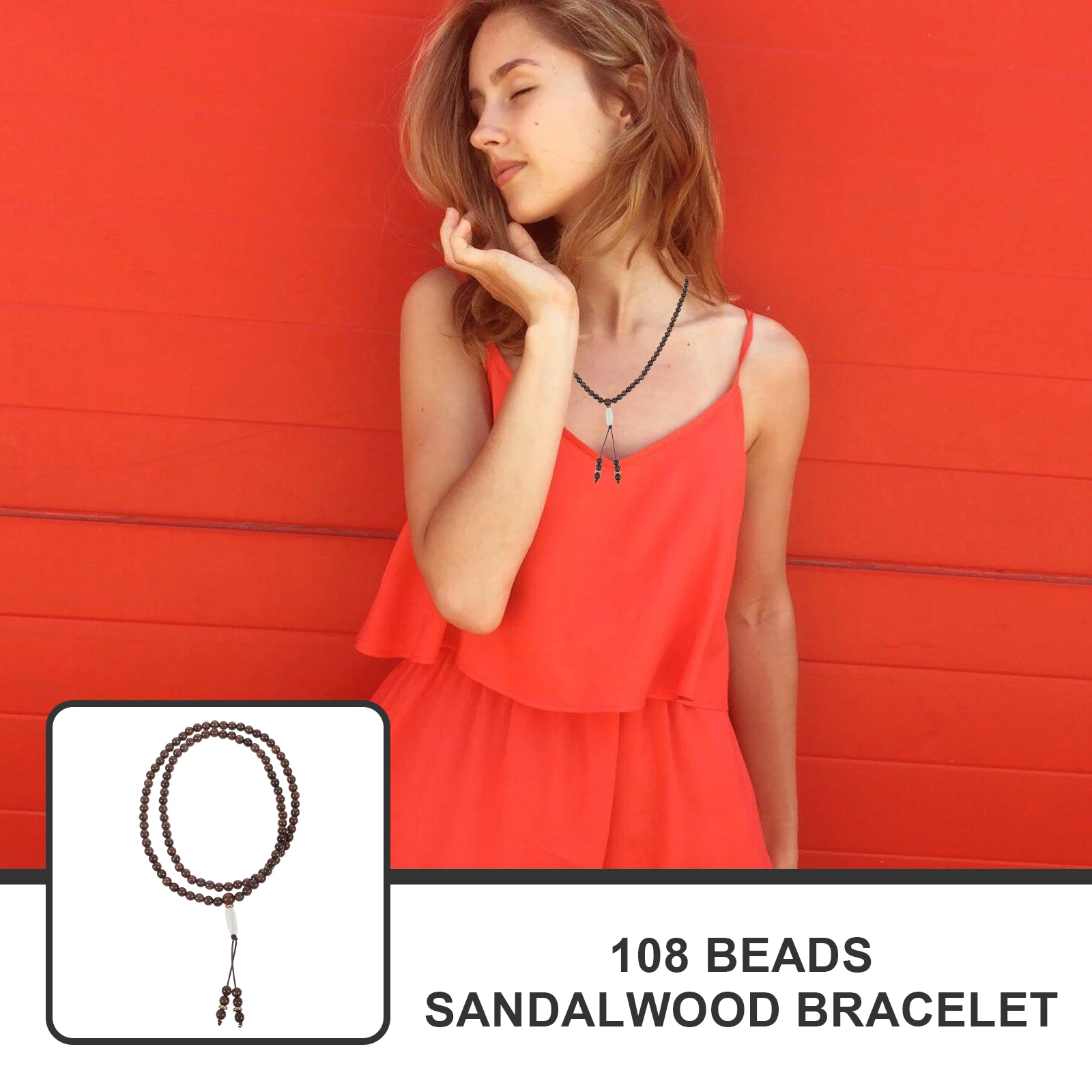 S สร้อยข้อมือ 108 ลูกปัดผู้ชาย Rosary ไม้สวดมนต์ Multi เปิดกําไลข้อมือ 6 มม.Golden S สร้อยข้อมือ H made ไม้