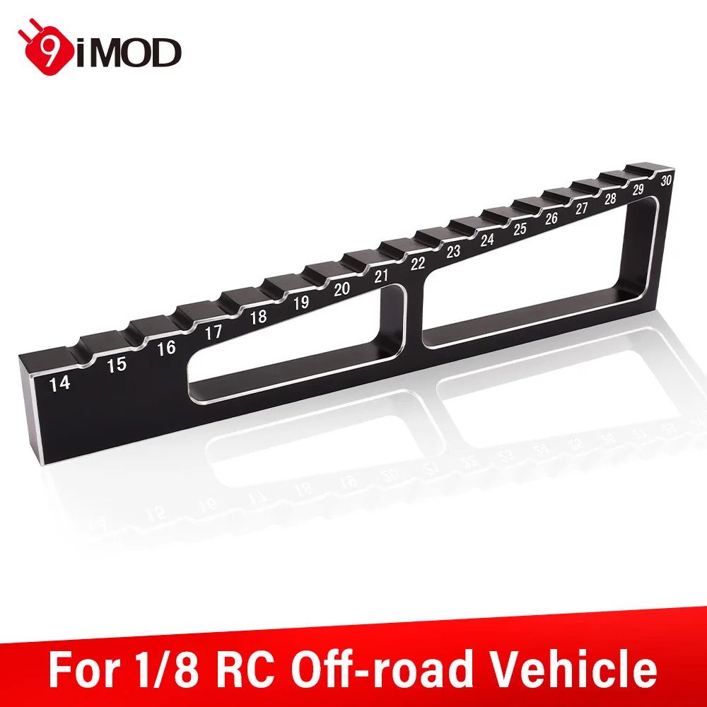 9IMOD RC Car Ride Height Gauge 14-30MM Metal RC Ride Height Ruler Chassis Measureing For 1/8 RC Off-road Vehicle Upgrade Parts
