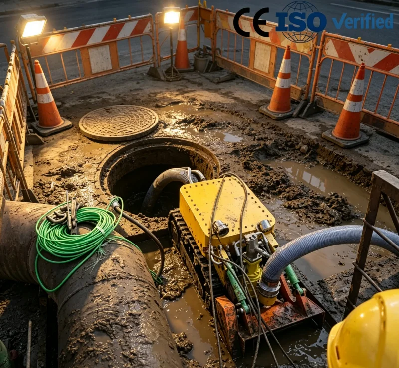 Explosion-proof Sludge Cleaning Robot Industrial Automatic Desilting Robot for Dangerous Oil Tank and Sewer Cleaning