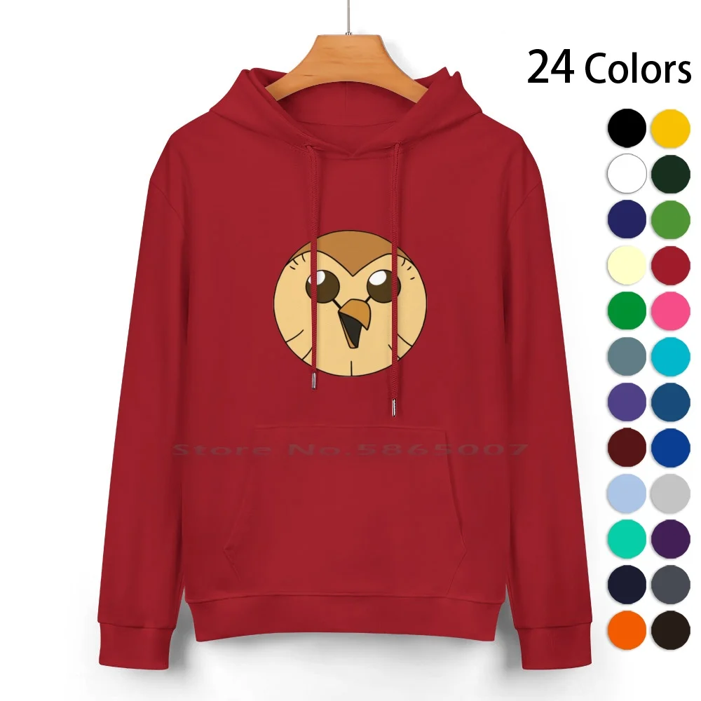 Hooty Owl House Pure Cotton Hoodie Sweater 24 Colors Hooty The Owl House Eda Feathers Door Cartoons Magic 100% Cotton Hooded