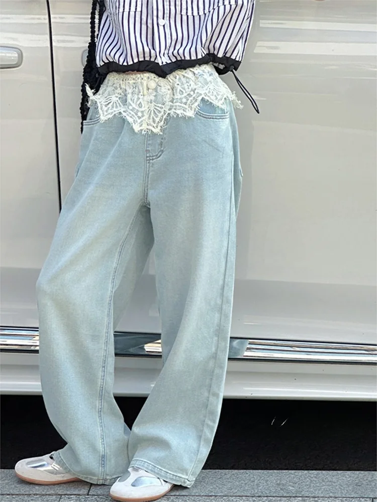 jeans-a-gamba-larga-con-decorazioni-in-pizzo-per-ragazze-abbigliamento-casual-primaverile-ed-estivo-per-bambini-tessuto-in-cotone-vita-elastica-pantaloni-lunghi-marca-aiza-basic