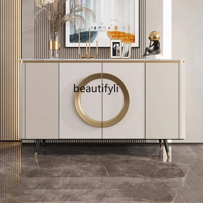 

A26 Italian side cabinet, light luxury style, wall storage side cabinet, entrance cabinet