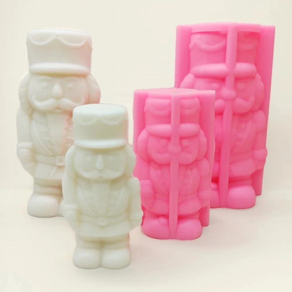 Soldier Aromatherapy Candle Silicone Mold DIY Cement Gypsum Pouring Epoxy Resin Mold Home Decoration Crafts Ornaments