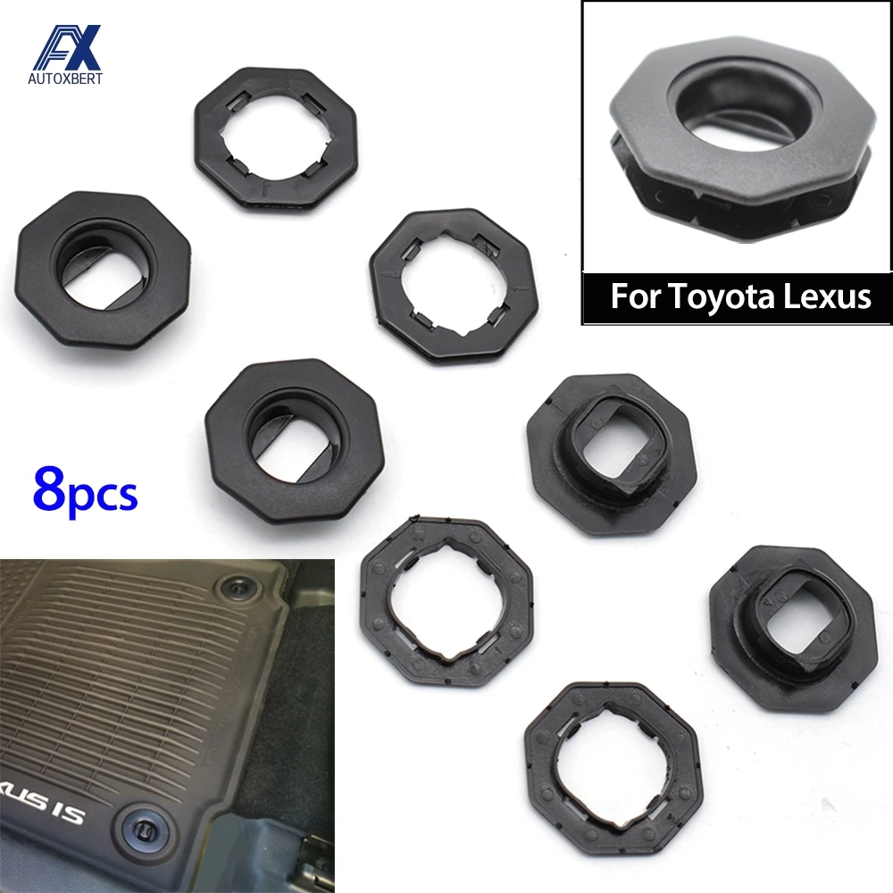 4PCS Car Floor Mat Carpet Fastener Retention Hold Clips For TOYOTA LEXUS LX ES LS IS RX NX GS GX  Oval Clamps Fixing Clamps