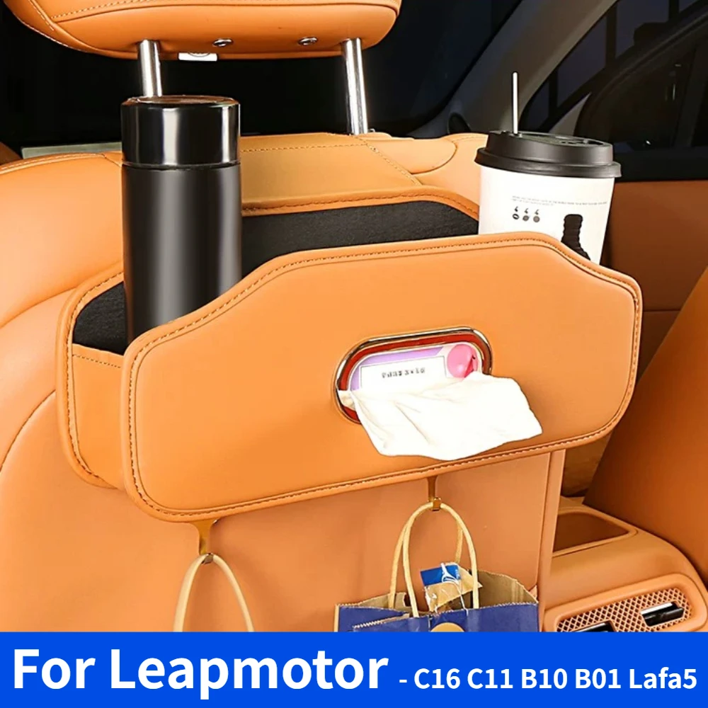 Passend für Leapmotor C10 C16 C11 B10 B01 Lafa5 Rücksitz-Taschentuchbox, Organizer für die Rückenlehne, Taschentuchhalter-Tasche