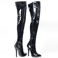 CA 14cm Heel Women's Thigh High Boots,Fetish Men Stage Pole Dance Shoes,Sexy Over The Knee Long Botas,Pointy Toe.Custom Colors,