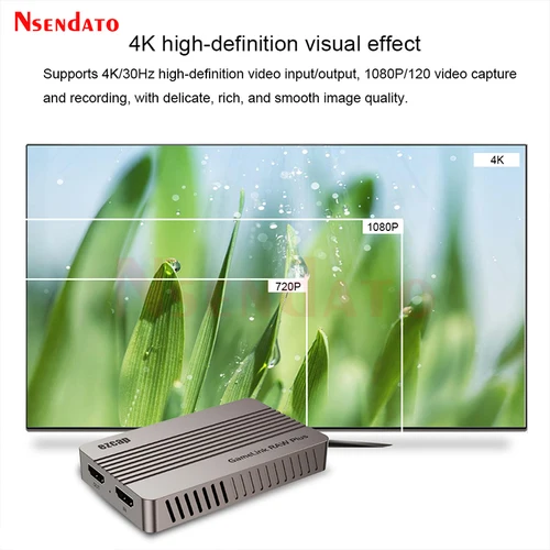 Imagen 2 del producto Tarjeta de captura de vídeo Ezcap366 GameLink RAW Plus HDMI 4K USB 3,2 tipo CHDMI grabadora de Audio y vídeo con línea de 3,5mm para transmisión en vivo de PC