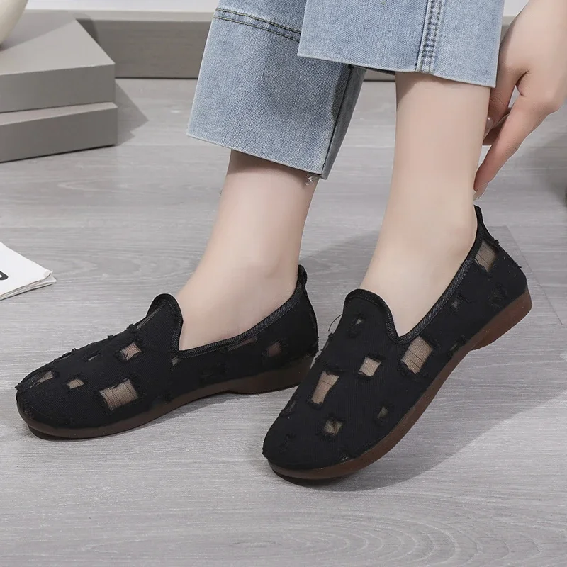 2024 New Fashion  Hot-selling Women's Shoes Single Shoes for Outer Wear Round Toe Shallow Mouth Comfortable Flat Bottom Casual