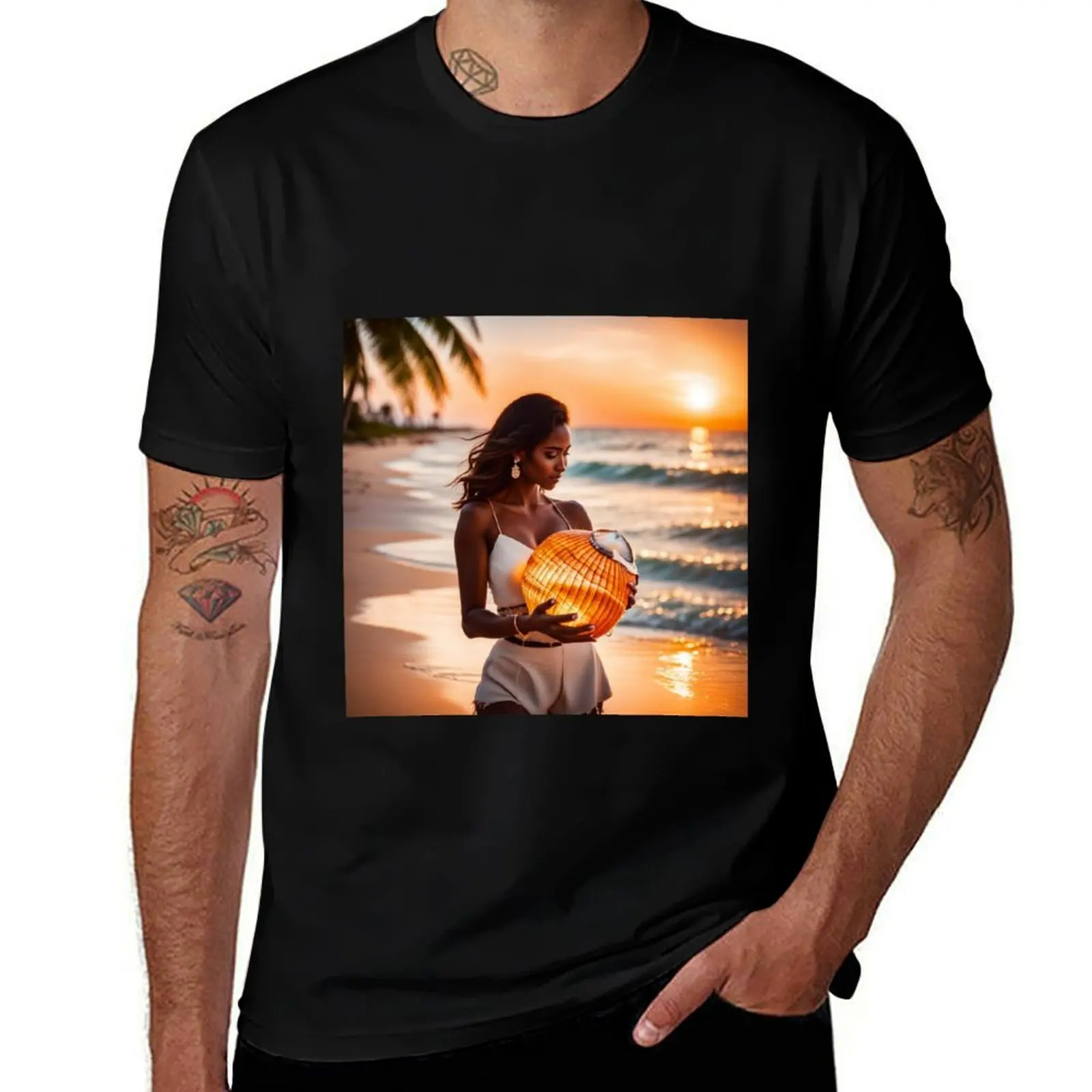 

In Sunset 2 T-Shirt Short sleeve tee baggy shirts cotton man t-shirts luxury t-shirt Men's cotton t-shirt