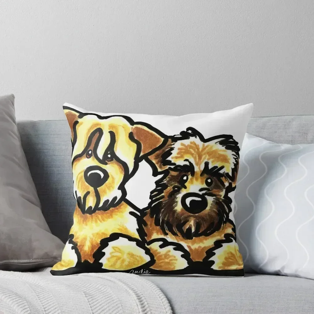 

Three Wheaten Softies Throw Pillow anime girl Elastic Cover For Sofa Decorative Cushion pillow