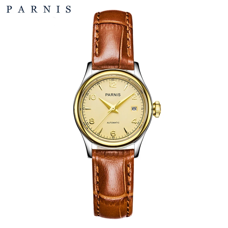 

Fashion 26mm Parnis Women Brand Luxury Mechanical Watches Casual Ladies Watches Sapphire Crystal Japan 6T51Movement 2024 Gift