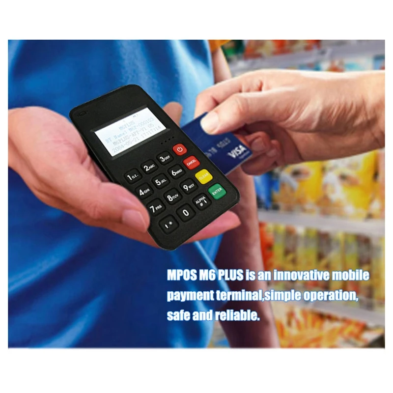 BT Mpos Chip Card Reader With USB Type-C For MSR MSR/IC Contact/RFID Machine M6 PLUS