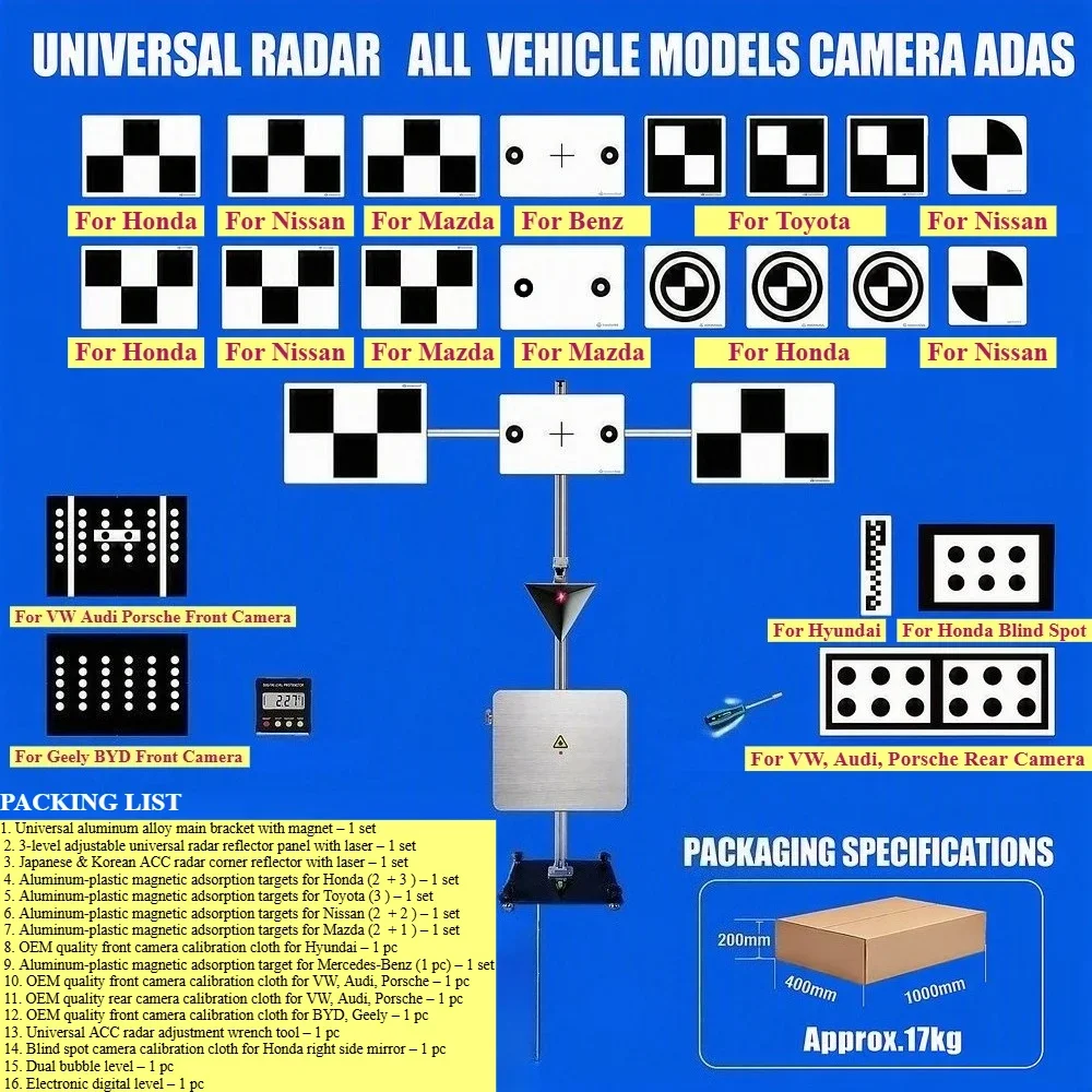 ADAS Calibration Tool ACC MmWave Radar Reflector Front Rear Camera Blind Spot for Toyota Honda VW Audi Porsche BMW Benz