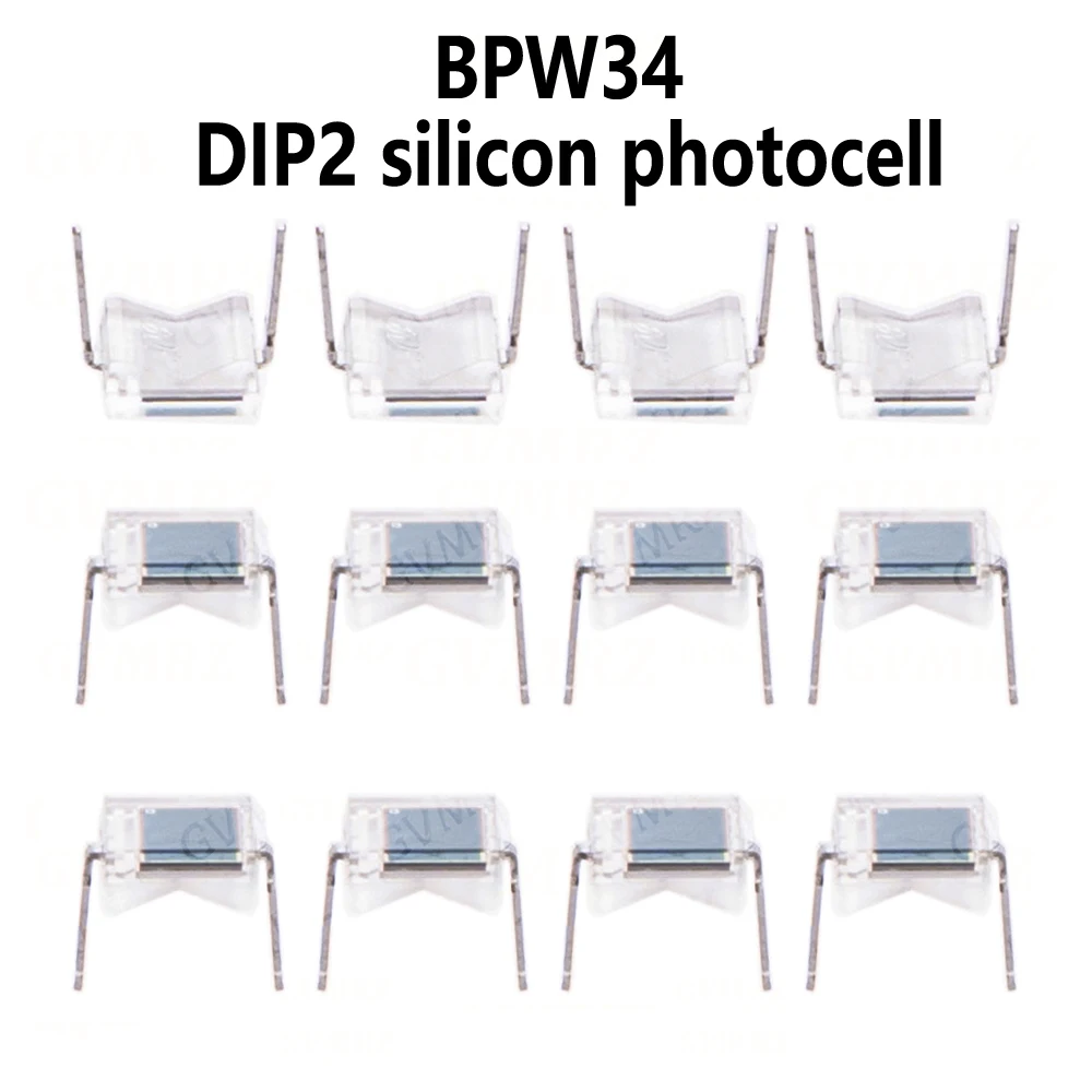 10PCS DIP-2 BPW34 DIP2 silicon photocell, photo tube, in-line DIP-2