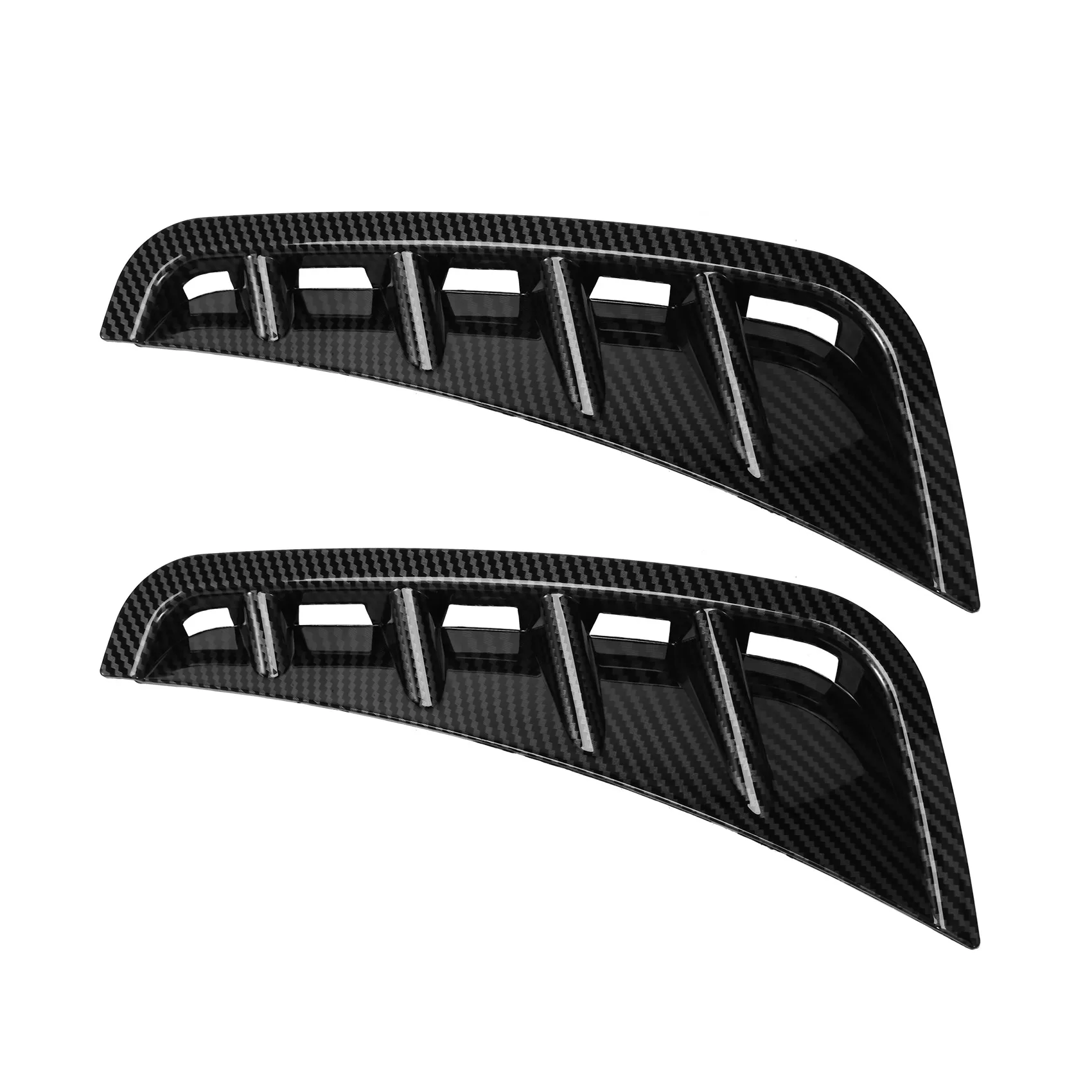 Front Bumper Side Air Vent Spoiler Splitter Canard For Mercedes C Class W205 C63 C180 C200 C260 C300 C180L C200L 2019+