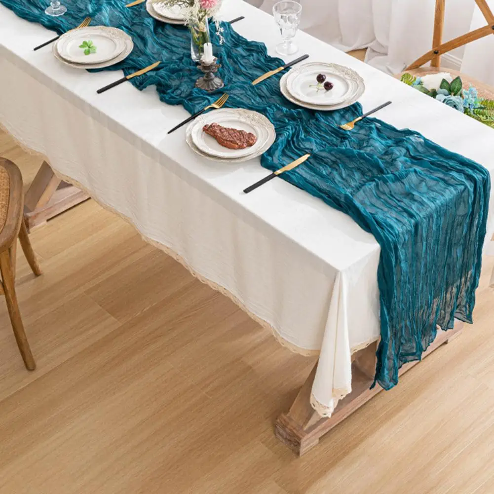 Translucent Tablecloth Solid Color Table Runner Washable Table Cloth Non-Fading Dinning Table Mat Tablecloth Home Decoration