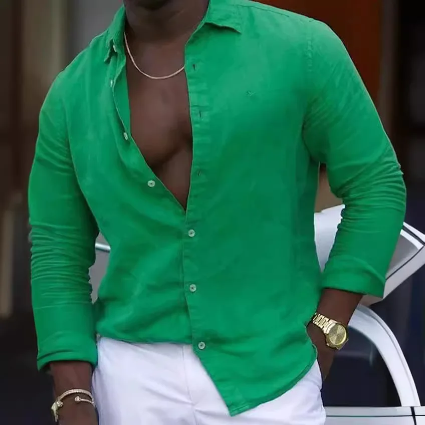 

Men's Clothing 2026 New Style Casual Men's Long Sleeve Shirt