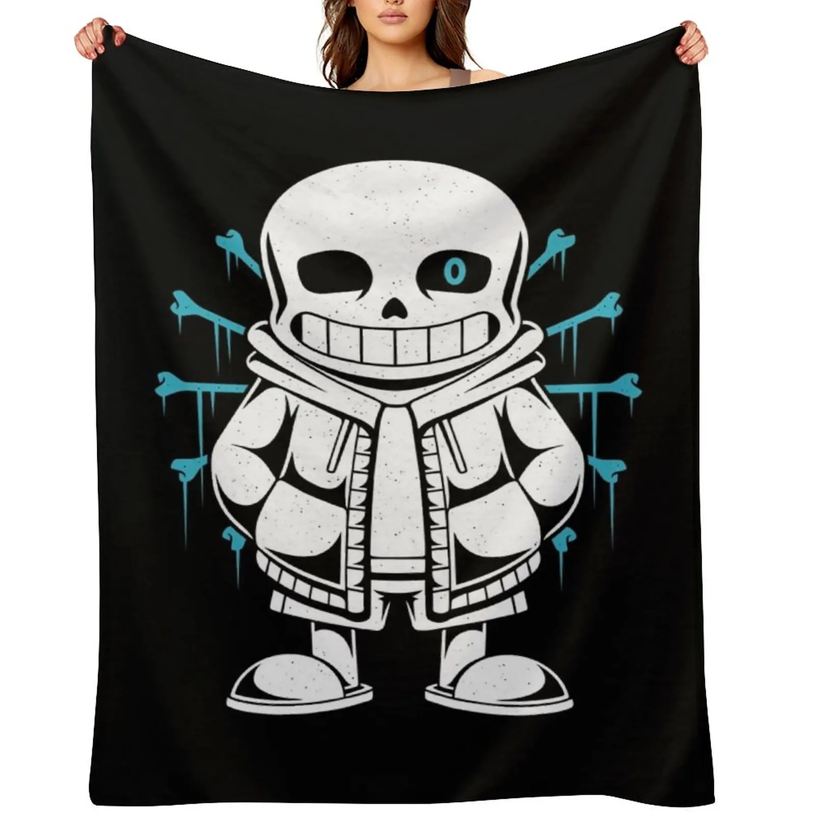 

Sans Throw Blanket anime Custom Decorative Sofas Retros Blankets