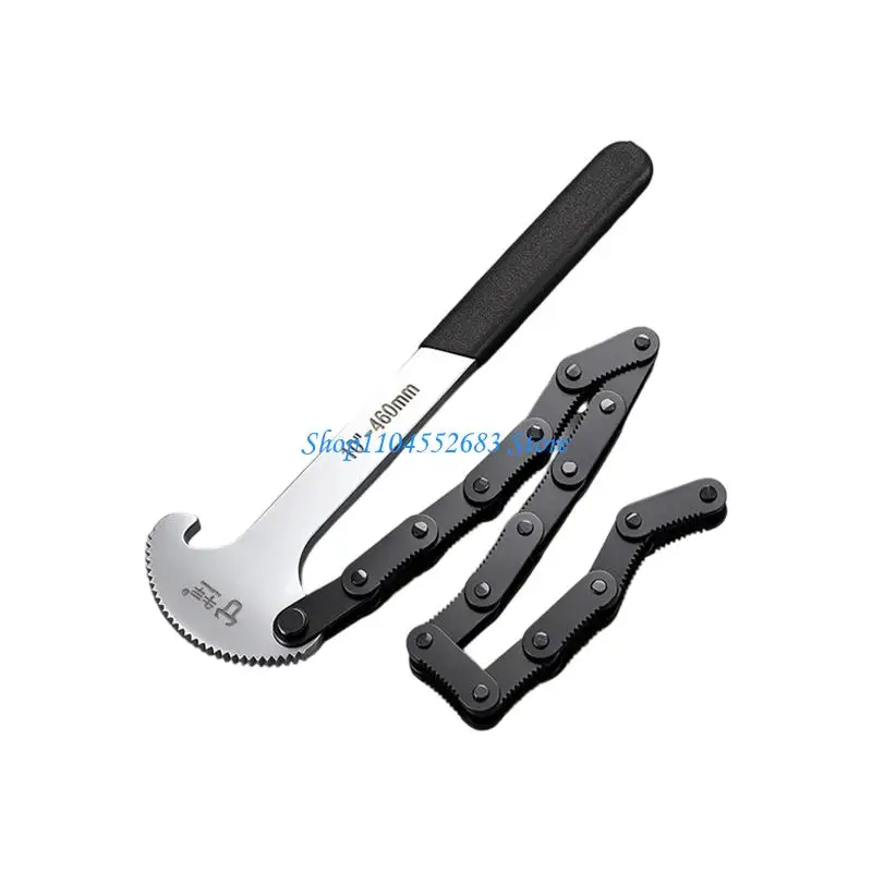 45 Steel Manual Chain Wrench Tool 8inch - 18inch for Secure Repair Control Daily 